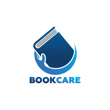 Book Care Logo Template Design Vector, Emblem, Design Concept, Creative Symbol, Iconのイラスト素材