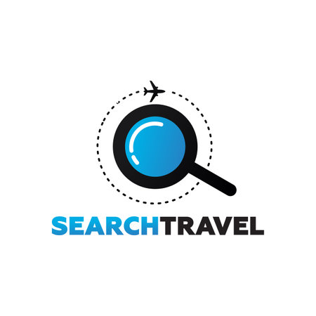 Search Travel Logo Template Design Vector, Emblem, Design Concept, Creative Symbol, Iconのイラスト素材