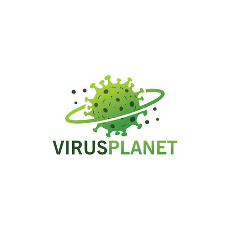 Virus Planet Logo Template Designのイラスト素材