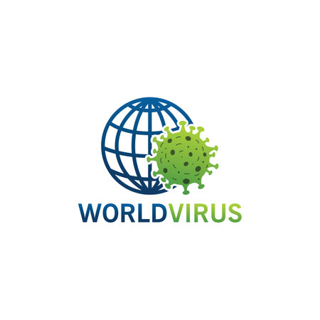 World Virus Logo Template Designのイラスト素材