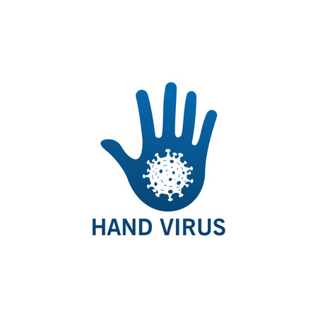 Hand Virus Logo Template Designのイラスト素材