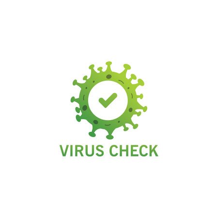 Virus Check Logo Template Designのイラスト素材