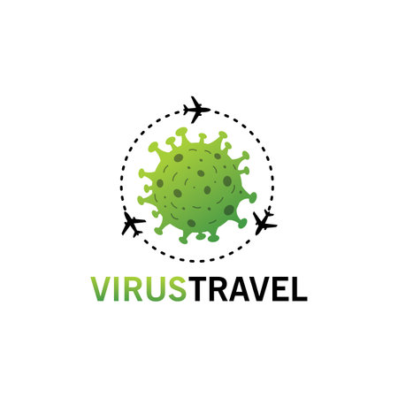 Virus Travel Logo Template Designのイラスト素材