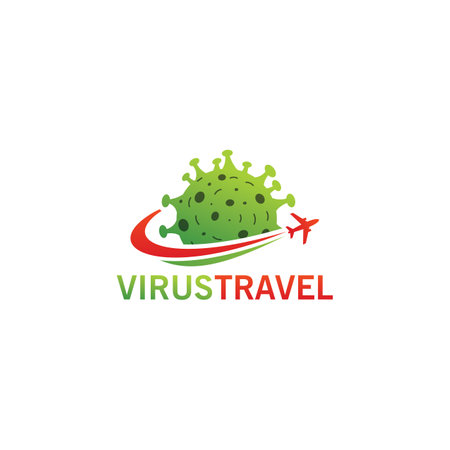 Virus Travel Logo Template Designのイラスト素材