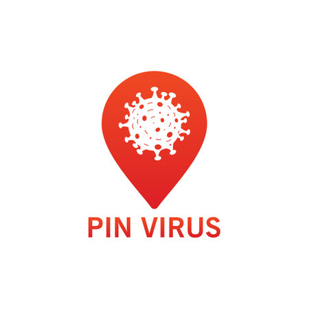 Pin Virus Logo Template Designのイラスト素材