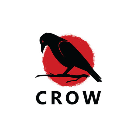 Crow Logo Template Design Vectorのイラスト素材