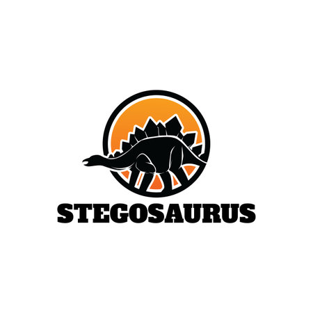 Stegosaurus Logo Template Design Vectorのイラスト素材
