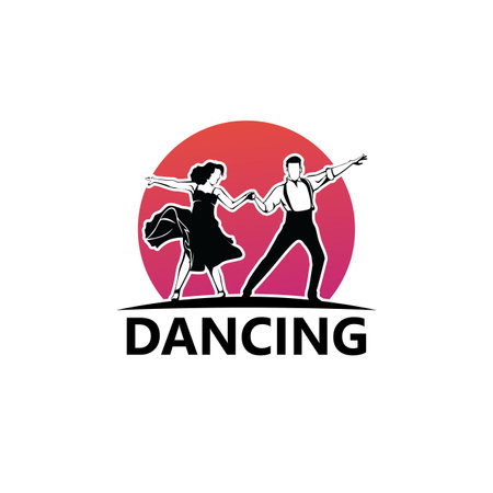 Dancing Logo Template Design Vectorのイラスト素材