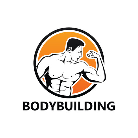 Bodybuilding Logo Template Design Vectorのイラスト素材