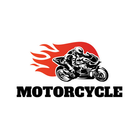 Motorcycle Sport Logo Template Design Vectorのイラスト素材