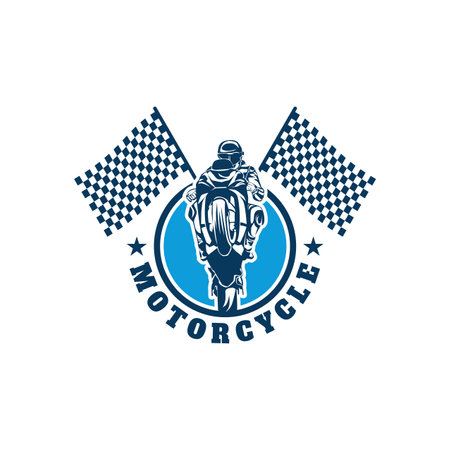Motorcycle Sport Logo Template Design Vectorのイラスト素材