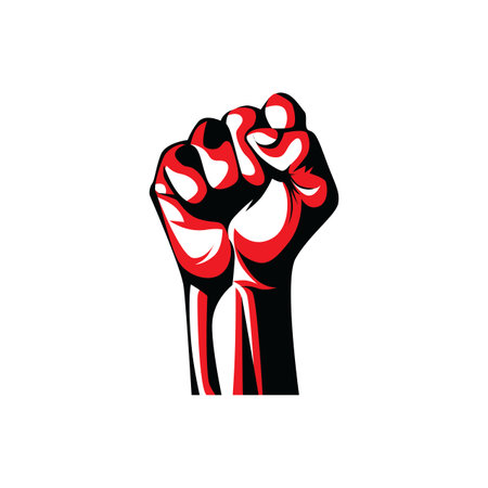 Gesture Hand Fist Logo Template Design Vectorのイラスト素材