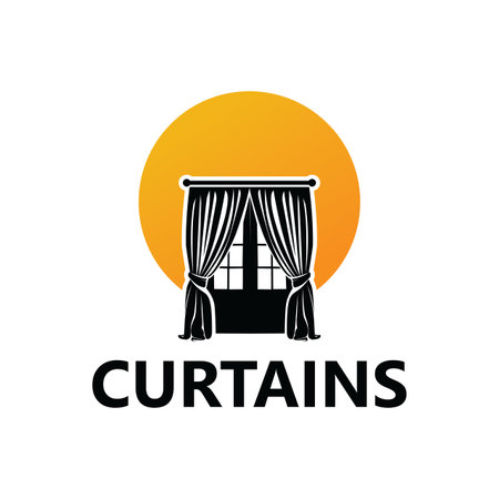 Curtain Logo Template Design Vectorのイラスト素材