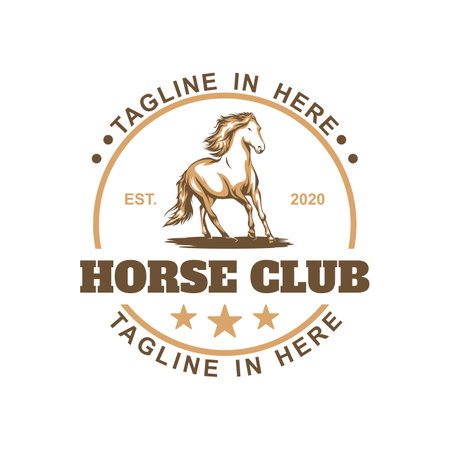 Stallion horse logo template designのイラスト素材