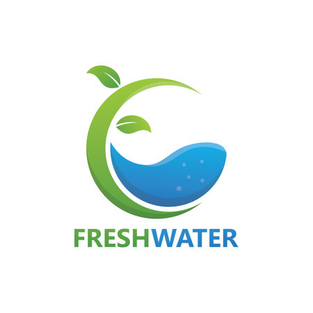 Fresh water logo template designのイラスト素材