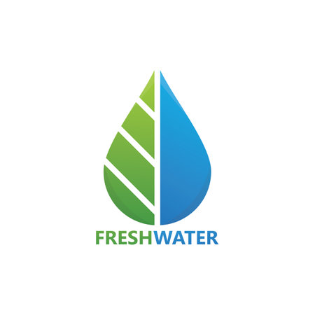 Fresh water logo template designのイラスト素材