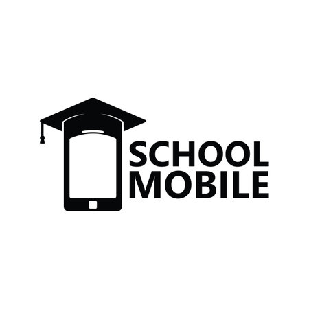 School mobile logo template designのイラスト素材