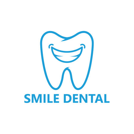 Smile dental logo template designのイラスト素材
