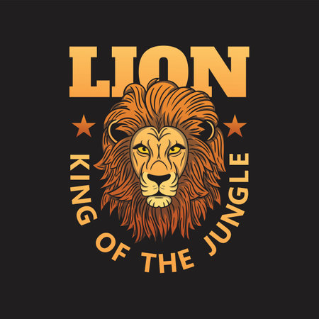 Lion logo template design vectorのイラスト素材