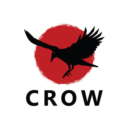 Crow bird logo template designのイラスト素材