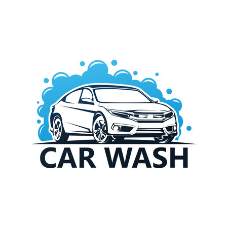 Car wash logo template designのイラスト素材