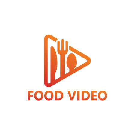 Food video play logo template designのイラスト素材