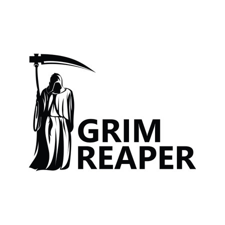 Grim reaper logo template designのイラスト素材