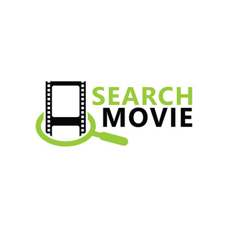 Search movie logo template designのイラスト素材