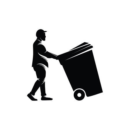Garbage collector logo template designのイラスト素材