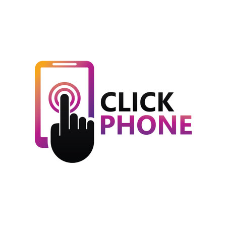 Click phone logo template designのイラスト素材