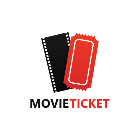 Movie ticket logo template designのイラスト素材