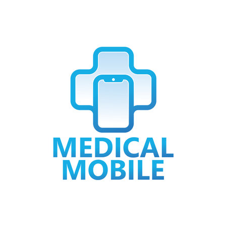 Medical mobile logo template designのイラスト素材