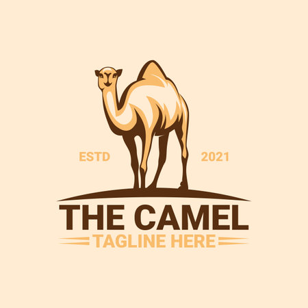 The camel logo template premium vectorのイラスト素材
