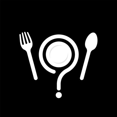 Eat question logo template designのイラスト素材