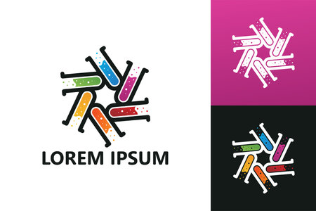 Colorful lab logo template design vectorのイラスト素材