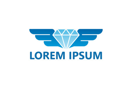 Diamond wing logo template design vectorのイラスト素材
