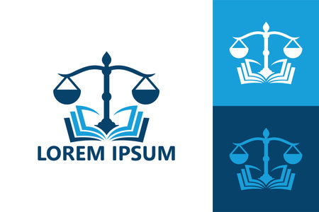 Law study logo template design vectorのイラスト素材