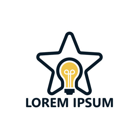 Star bulb idea logo template design vectorのイラスト素材