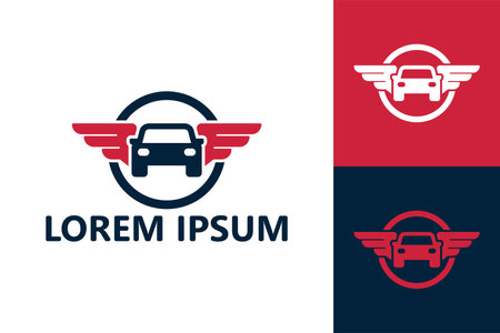 Automotive wing logo template design vectorのイラスト素材