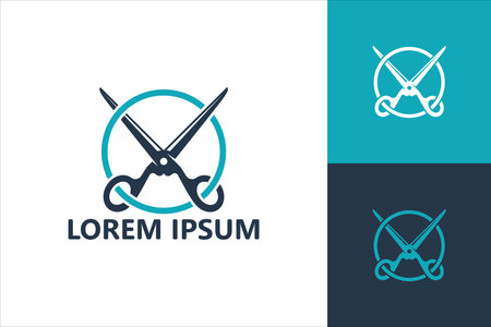 Scissor logo template design vectorのイラスト素材