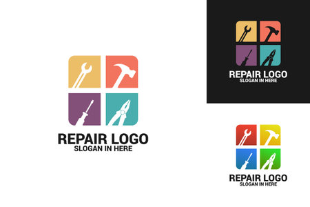 Repair logo template designのイラスト素材