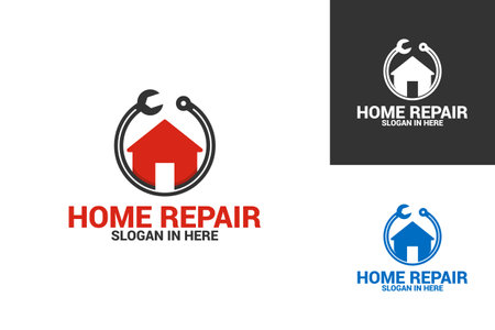 Repair house logo template designのイラスト素材
