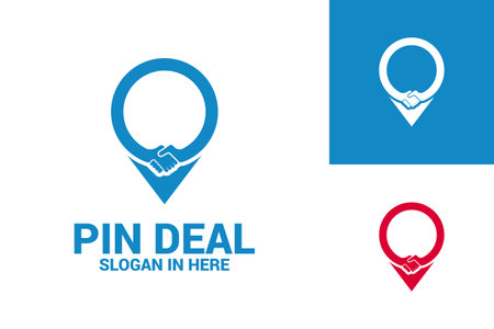 Pin deal logo template designのイラスト素材