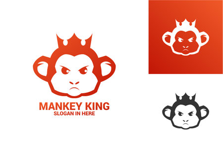 Logo Template Monkey King Design Vector, Emblem, Design Concept, Creative Symbol, Iconのイラスト素材