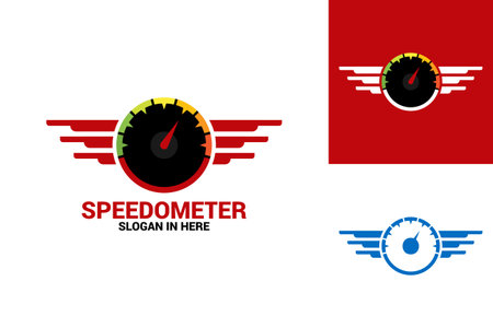Speedometer Logo Template Design Vector, Emblem, Design Concept, Creative Symbol, Iconのイラスト素材
