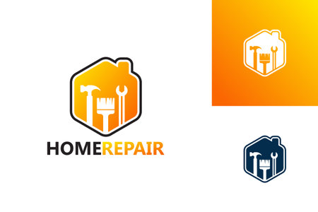 Home Repair Logo Template Design Vector, Emblem, Design Concept, Creative Symbol, Iconのイラスト素材
