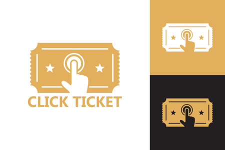 Click Ticket Logo Template Design Vector, Emblem, Design Concept, Creative Symbol, Iconのイラスト素材
