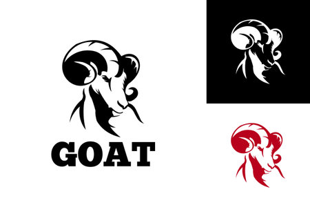 Goat Logo Template Design Vector, Emblem, Design Concept, Creative Symbol, Iconのイラスト素材