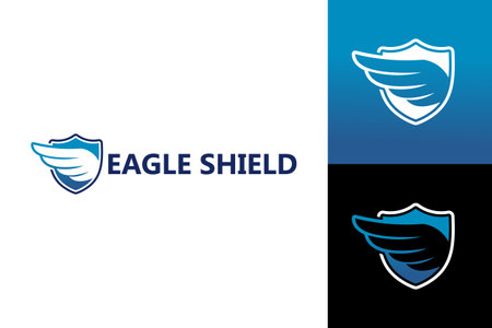 Eagle Shield Logo Template Design Vector, Emblem, Design Concept, Creative Symbol, Iconのイラスト素材