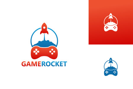 Game Rocket Logo Template Design Vector, Emblem, Design Concept, Creative Symbol, Iconのイラスト素材